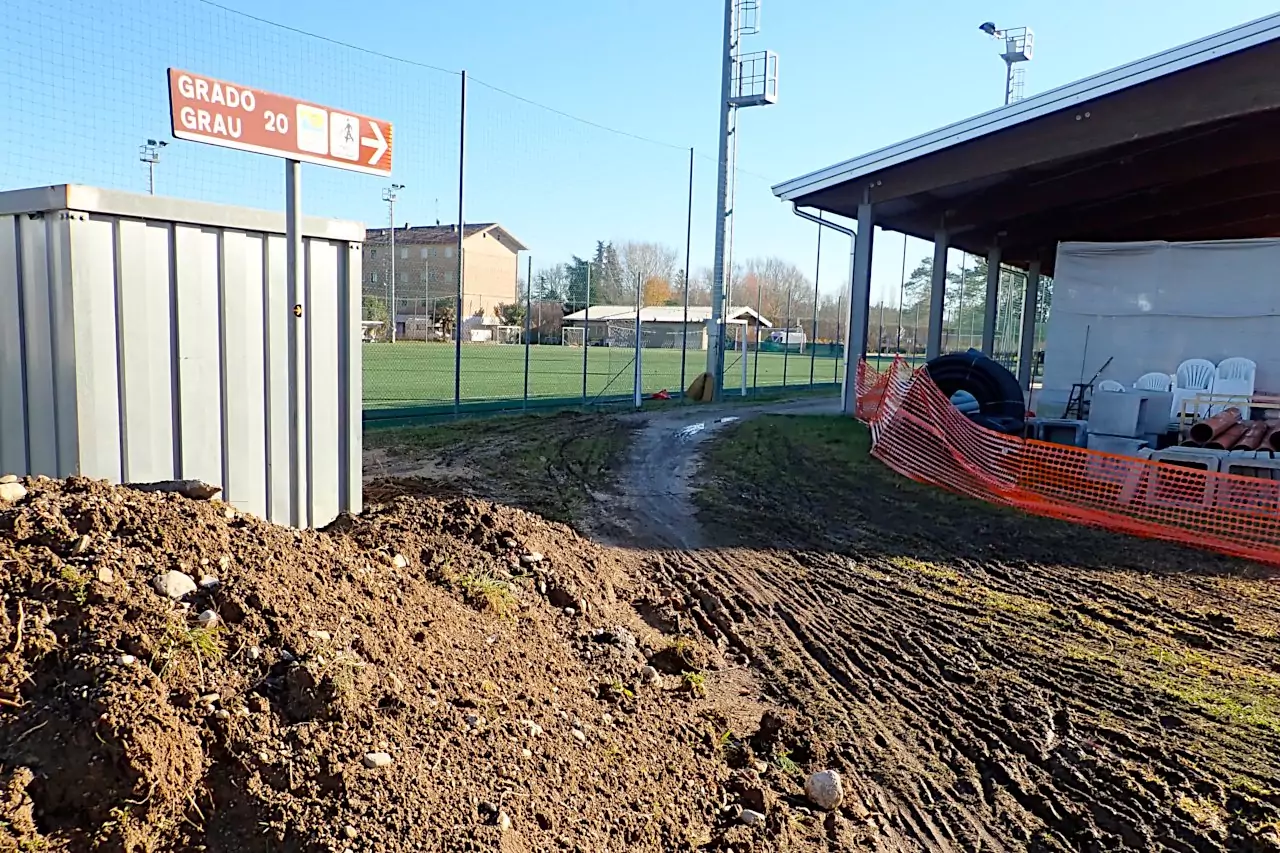 La situazione della ciclovia prima dei lavori di sistemazione